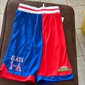 Hot Topic My Hero Academia Red and Blue Anime Graphic Shorts Size Small New